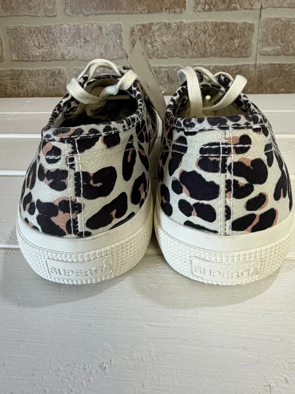Superga 2750 Light Leopard Print Sneakers Women’s Size 6.5 NWT Canvas Lace Up